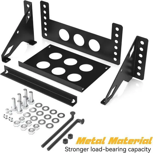 Alt view image 2 of 7 - Metal Steel Battery Mounting Box Tray Bracket DIY,Easy Bolt-In Battery Tray,Overall Length - Fits up to a 10.63 × 7.06 × 7.5 Battery, Anti-corrosion, No Rusting