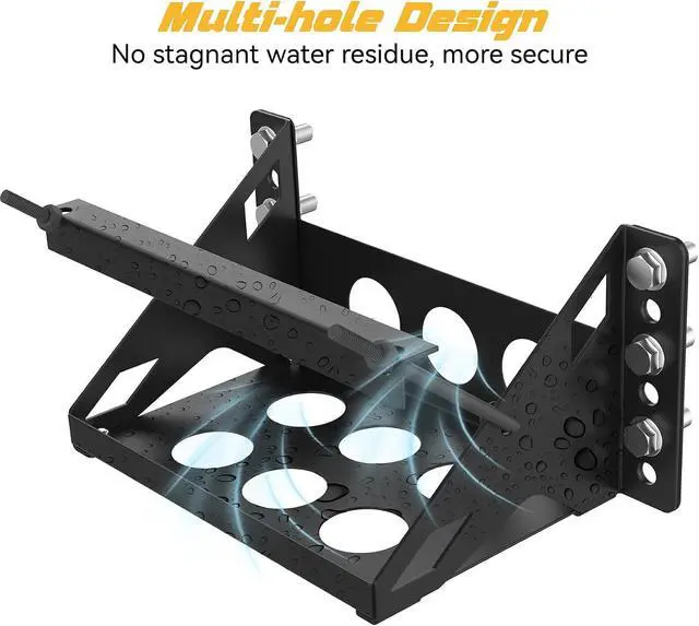 Alt view image 4 of 7 - Metal Steel Battery Mounting Box Tray Bracket DIY,Easy Bolt-In Battery Tray,Overall Length - Fits up to a 10.63 × 7.06 × 7.5 Battery, Anti-corrosion, No Rusting