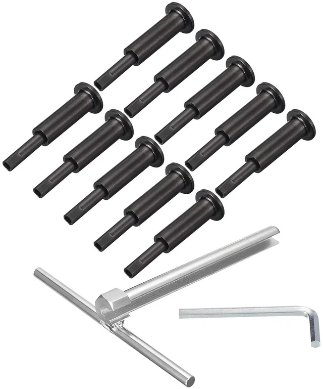 Main image of 20 Pack Black Invisible Cable Railing Kit, T316 Stainless Steel 1/8" Swage Tensioner, Terminal Hidden for 2"x2" Wood/Metal Deck Post, Cable Railing