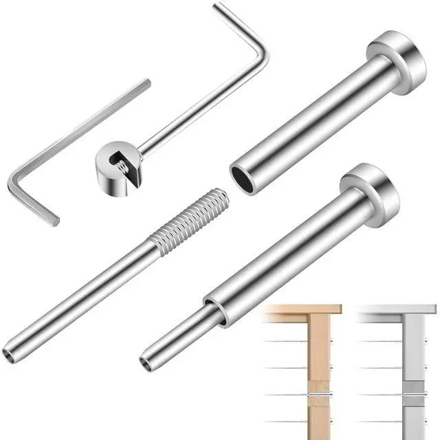 Main image of 20 Pack Invisible Cable Railing Kit 1/8" Cable Railing Tensioner Invisible Receiver and Swage Stud End for Cable Railing Hardware, T316 Swage Tensioner and Terminal Hidden for 4x4 2x2 Wood/Metal Post