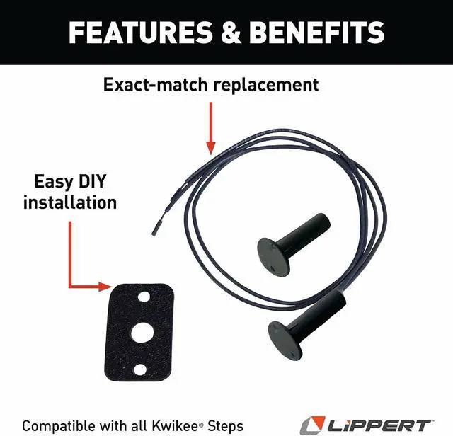 Alt view image 2 of 4 - Lippert Replacement Switch Kit with Hinge Mount for Electric Steps on 5th Wheel RVs, Travel Trailers, Motorhomes - 905327000