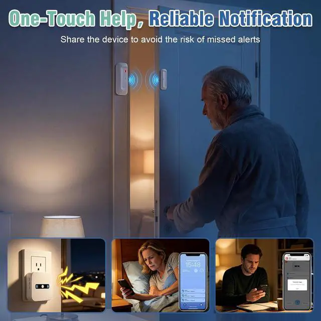 Alt view image 2 of 7 - Door Chime Wi-Fi Door Sensor Alarm with Phone Notifications Chime for Business/Home/Office/Store When Entering, Door Open Chime Alarm for Kids/Home Safety ,20 RingtonesSupports App Control.