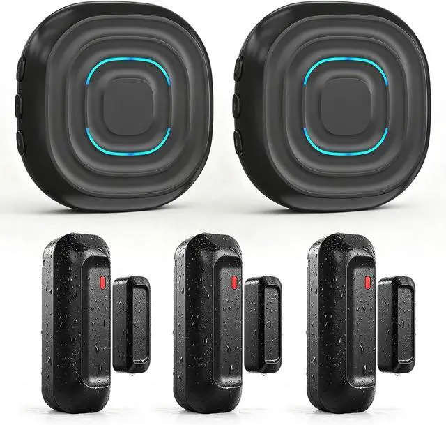 Main image of Door Chime, 2-in-1 Door Alarm with One-Time Chime or Continuous Alert Mode, Door Open Alert for Kids & Elderly Safety, Home & Business, IP55 Waterproof Sensor, 800FT Range, 30 Chimes, 5 Volume