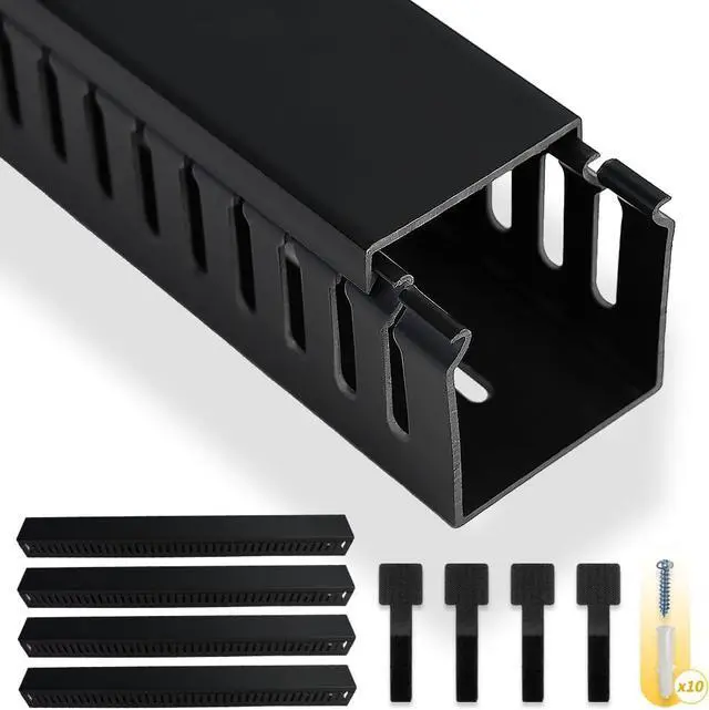 Main image of Cable Raceway, 95" Open Slot Cable Management Kit 4PCS 23.6" X 1.97" X 2.4"
