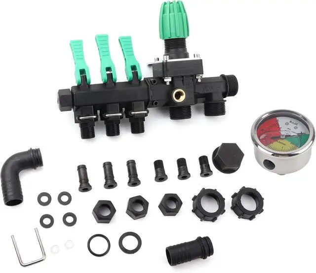 Main image of 3 Way Water Splitter, ABS Plastic Agricultural Sprayer Control Shut Off Valve, Fimco Sprayer Parts, Rustproof Garden Hose Connector for Farm Irrigation, Lawn & Garden Spraying