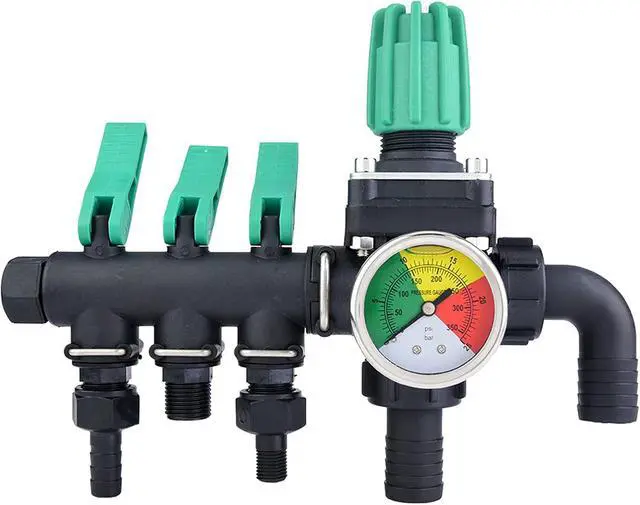Alt view image 6 of 7 - 3 Way Water Splitter, ABS Plastic Agricultural Sprayer Control Shut Off Valve, Fimco Sprayer Parts, Rustproof Garden Hose Connector for Farm Irrigation, Lawn & Garden Spraying