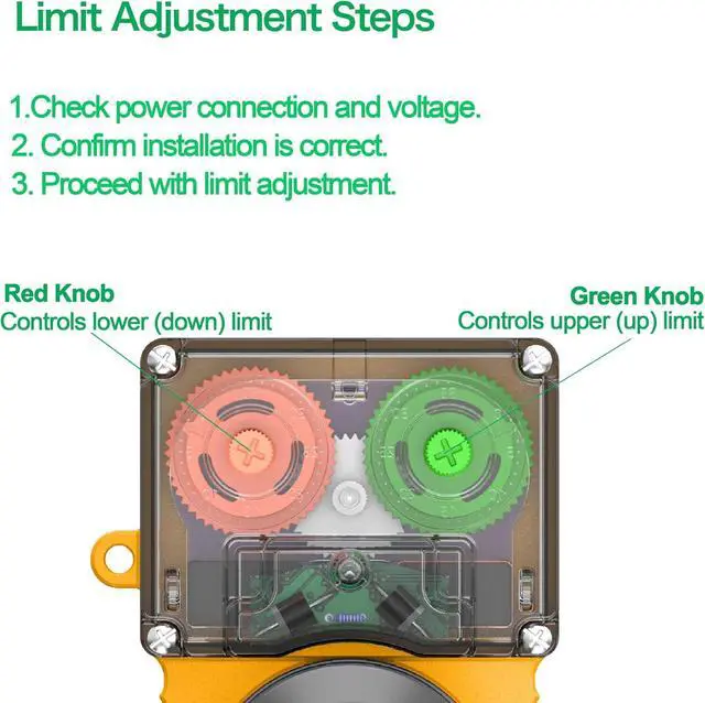 Alt view image 7 of 7 - Upgraded DC 24V 100W Greenhouse Film Roll Up Motor Kit with Climbing Device for Side Windows and Roof Vents of Plastic Film Greenhouses