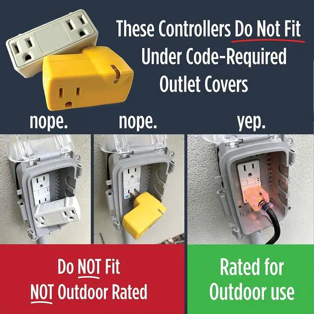 Alt view image 2 of 7 - ThermaCord 120v Heat Cable Controller, Weatherproof Outdoor Thermostat, Energy-Saving, Turns Heat Cable On and Off Automatically, UL-Certified, Industrial Grade, Fits Outdoor Outlets, 16 Long