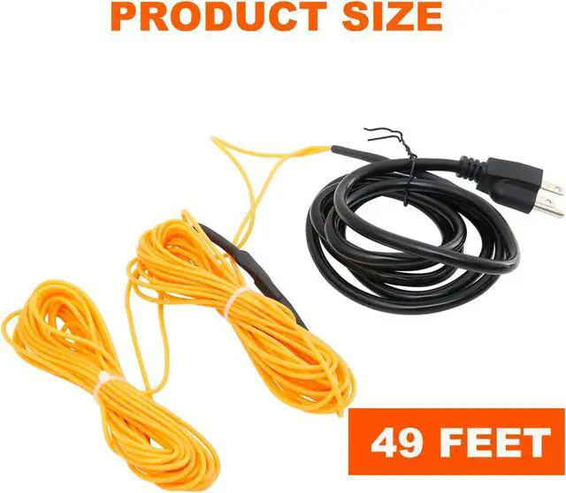 Alt view image 6 of 6 - Soil Heating Cable 49 Ft Electric Soil Warming Cable Greenhouse Plant Soil Heater Cable Keep Soil Warm for Soil, Garden, Cold Frame