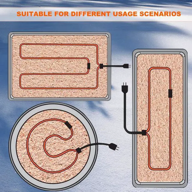Alt view image 3 of 6 - Soil Heating Cable 49 Ft Electric Soil Warming Cable Greenhouse Plant Soil Heater Cable Keep Soil Warm for Soil, Garden, Cold Frame