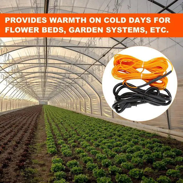 Alt view image 4 of 6 - Soil Heating Cable 49 Ft Electric Soil Warming Cable Greenhouse Plant Soil Heater Cable Keep Soil Warm for Soil, Garden, Cold Frame