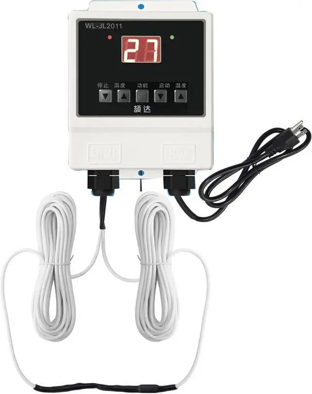 Main image of Soil Heating Cable with Thermostat Temperature Controller Electric Soil Warming Cable Plant Soil Heater Cable for Garden, Cold Frame,Seed Starting, Plant Germination, Greenhouse (50ft)