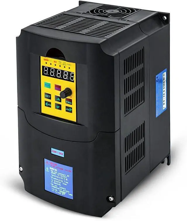 Main image of VFD 7.5KW 10HP 220V 1 or 3 Phase Input 3 Phase 0-400HZ Output 50A Variable Frequency Drive Controller Vector Control Inverter Converter for CNC Motor Speed Control and Spindle