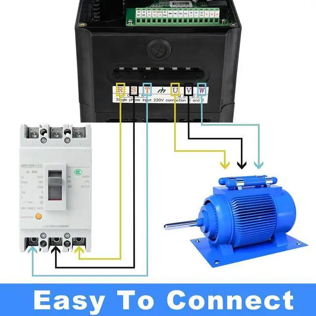 Alt view image 5 of 6 - VFD 7.5KW 10HP 220V 1 or 3 Phase Input 3 Phase 0-400HZ Output 50A Variable Frequency Drive Controller Vector Control Inverter Converter for CNC Motor Speed Control and Spindle