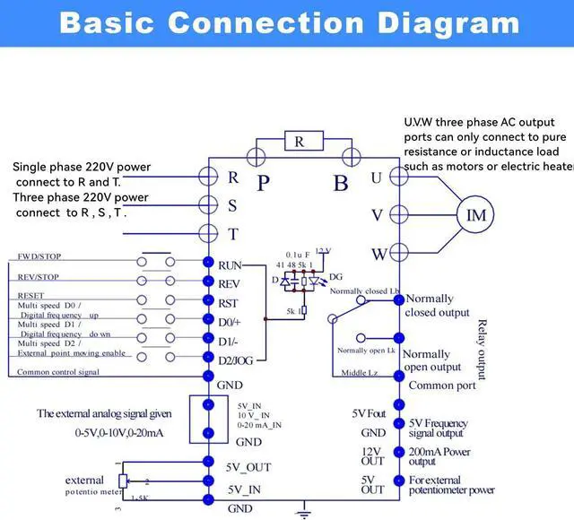 Alt view image 6 of 6 - VFD 7.5KW 10HP 220V 1 or 3 Phase Input 3 Phase 0-400HZ Output 50A Variable Frequency Drive Controller Vector Control Inverter Converter for CNC Motor Speed Control and Spindle