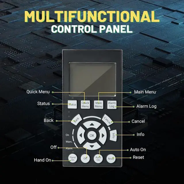 Alt view image 4 of 6 - 130B1107 Drive Graphical Local Control Panel Compatible with Danfoss VLT Automation Drive FC302 FC301 Inverter LCD Operation Panel, LCP102 Display Panel, Variable Frequency Drives