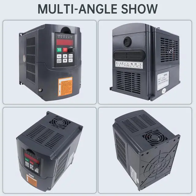 Alt view image 5 of 7 - Variable Frequency Drive 2.2KW 110V VFD Drive Inverter | Frequency Converter Single Phase Input, 3 Phase Output for Spindle Motor Speed Control+VFD Extension Cable