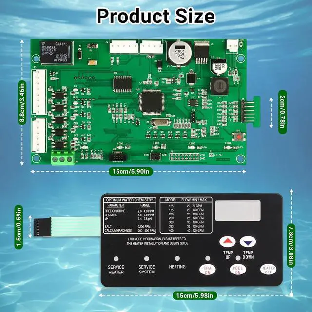 Alt view image 5 of 6 - 42002-0007S 461105 Control Board Kit Compatible with Pentair Mastertemp 400 | Replacement Part for Pentair Mastertemp 400 300 250 200 Sta-Rite Max-E-Therm NA and LP Series Pool/Spa Heater