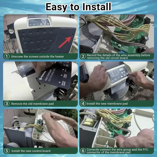 Alt view image 6 of 6 - 42002-0007S 461105 Control Board Kit Compatible with Pentair Mastertemp 400 | Replacement Part for Pentair Mastertemp 400 300 250 200 Sta-Rite Max-E-Therm NA and LP Series Pool/Spa Heater