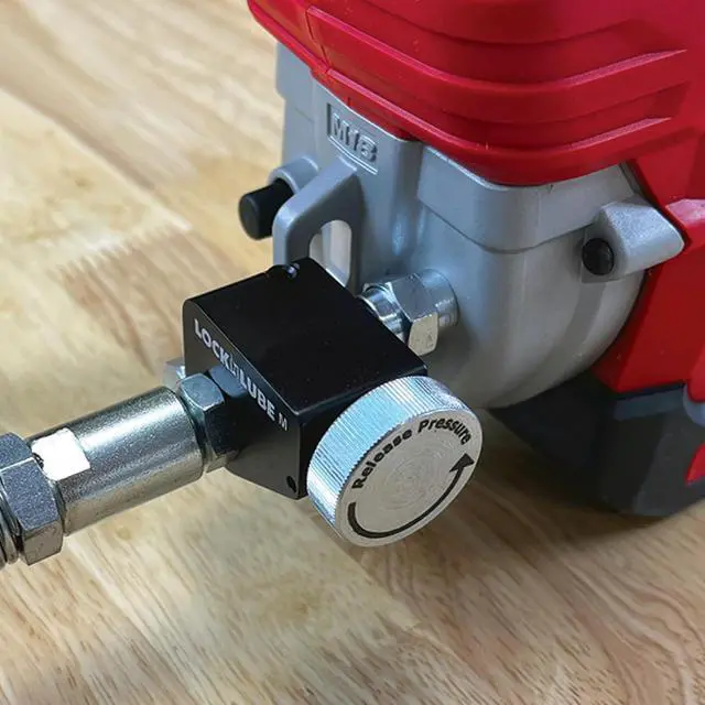 Alt view image 2 of 6 - Pressure Return Valve for Use with Cordless Grease Guns. No More Pressure Locks! Returns Grease to The Tube. Releases Hose backpressure.