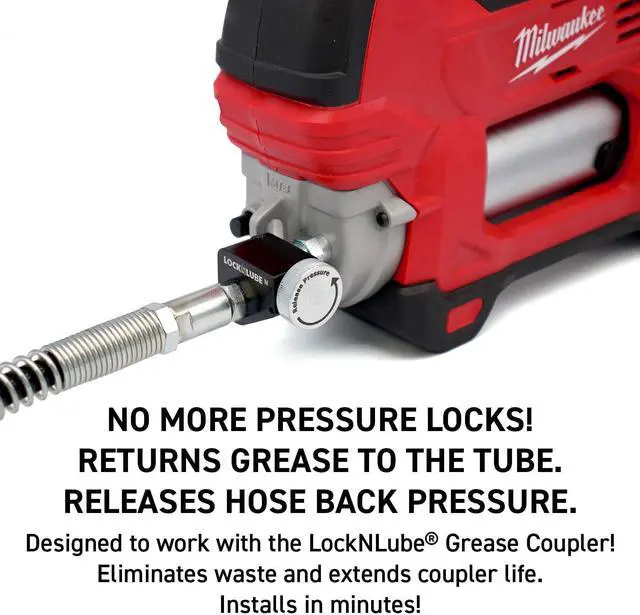 Alt view image 3 of 6 - Pressure Return Valve for Use with Cordless Grease Guns. No More Pressure Locks! Returns Grease to The Tube. Releases Hose backpressure.