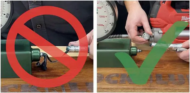 Alt view image 4 of 4 - Pressure Return Valve for Use with Cordless Grease Guns. No More Pressure Locks! Returns Grease to The Tube. Releases Hose backpressure.