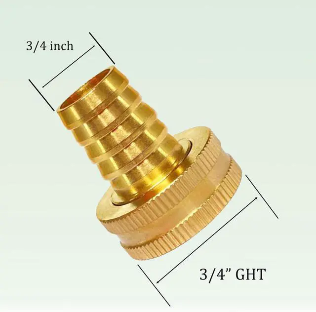 Alt view image 2 of 6 - Garden Hose Adapter 3/4" Drip Irrigation Tubing to Faucet - Reusable Connector Fittings for Most Rain Bird, Orbit, Dig, Toro 3/4 Tubing x 3/4" GHT Garden Hose Repair kit(10Sets)
