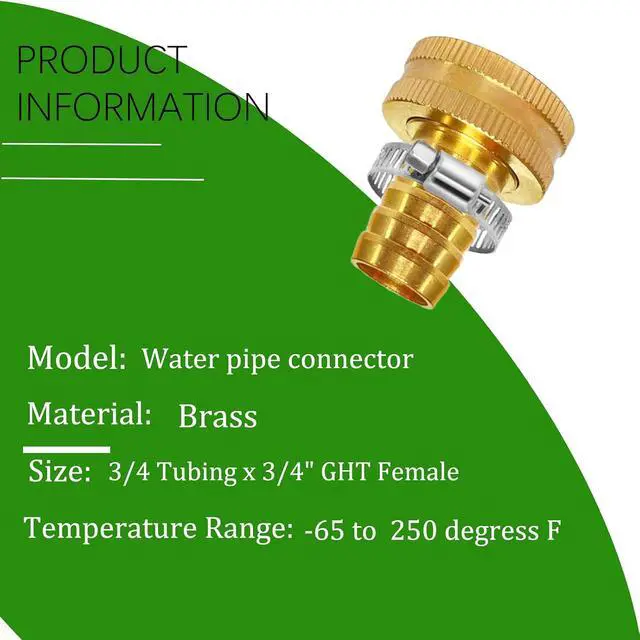 Alt view image 3 of 6 - Garden Hose Adapter 3/4" Drip Irrigation Tubing to Faucet - Reusable Connector Fittings for Most Rain Bird, Orbit, Dig, Toro 3/4 Tubing x 3/4" GHT Garden Hose Repair kit(10Sets)