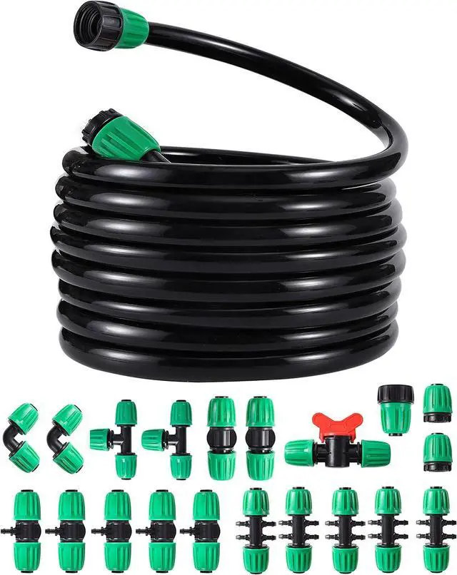 Main image of 52 FT 1/2PVC Garden Irrigation Tubing HoseOD:16mm,ID:12mm) | 1/2" Drip Irrigation Tubing Main Line Hose Tube with Drip Irrigation Fitting Connector for Garden Watering System