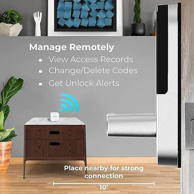 Alt view image 4 of 5 - Smart Lock Wi-Fi Gateway - Remote Access Hub for Smart Door Lock, Works with App & Alexa (Model G2, Supports 2.4G Wi-Fi Only)