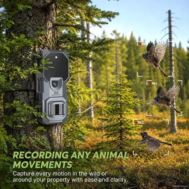 Alt view image 5 of 7 - 2 Pack Mini Trail Camera 32MP 1080P HD Wildlife Camera with 32GB SD Card Game Cameras with Night Vision Motion Activated Waterproof with 4AA Batteries & Card Reader