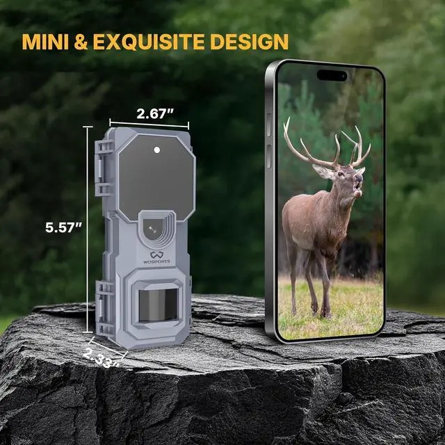 Alt view image 3 of 7 - Mini Trail Camera 6 Pack 32MP 1080P HD Deer Camera with 32GB SD Card Game Cameras with Night Vision Motion Activated Waterproof with Card Reader