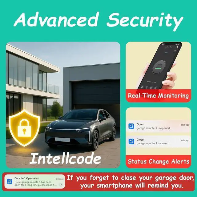 Alt view image 5 of 7 - Smart Garage Door Opener Remote,Compatible with licode Genie Overhead Door Garage Door Opener,Compatible with Alexa Google Home iPhone Siri WiFi