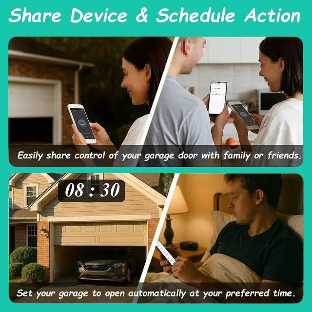 Alt view image 6 of 7 - Smart Garage Door Opener Remote,Compatible with licode Genie Overhead Door Garage Door Opener,Compatible with Alexa Google Home iPhone Siri WiFi