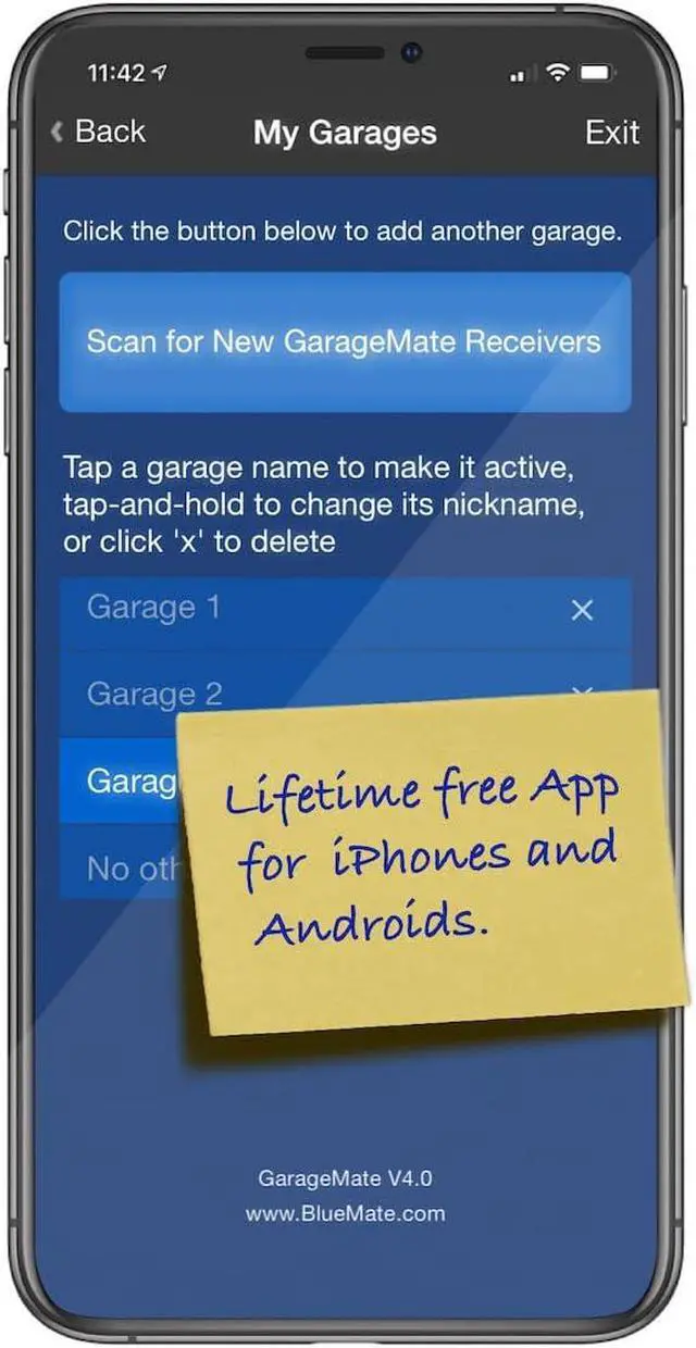 Alt view image 2 of 7 - Open Your Garage with Your iPhones, Androids, or Watch. Easy Setup. Secure. Bluetooth®4.0. Please Read Description Fully Before Ordering