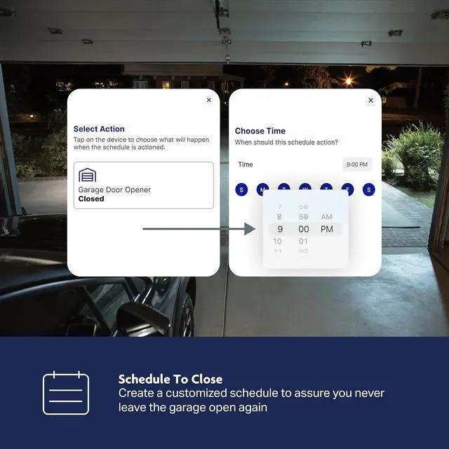 Alt view image 6 of 7 - Chamberlain Belt Drive myQ Garage Door Opener, 3/4HP w/Fixed Camera | Ultra quiet belt drive, smart garage myQ integration, Includes: 2 remotes, wall control, battery backup & safety sensors