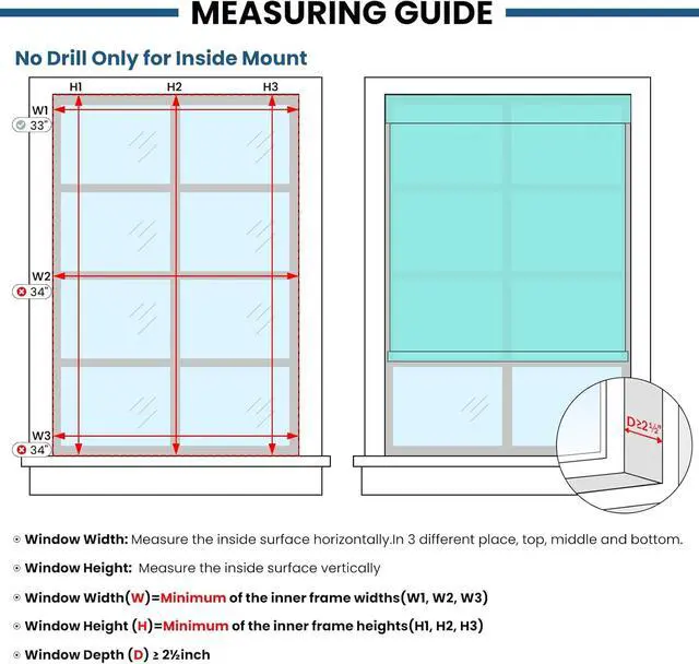 Alt view image 7 of 7 - No Drill Motorized Blinds with Remote, Automatic Roller Shades | Easy Install, Rechargeable Blackout Smart Blinds for Bedroom, Office & High Windows Fabric Wrapped Cover, Grey, 35"Wx72"H