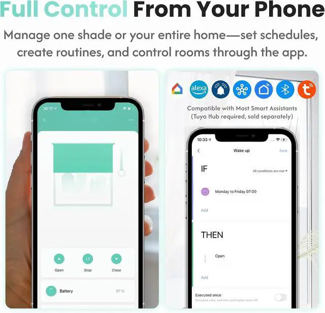 Alt view image 7 of 7 - SmartShade Driver, Remote Control & WiFi Dongle, White | Window Shade Driver, Compatible with Alexa, Google Assistant & IFTTT, Custom Scheduling, Long Battery Life