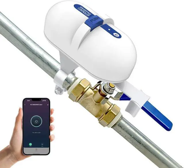 Main image of WiFi Smart Water Valve Controller, Remote Shutoff for 1/2 to 1 in Pipe | WiFi version, Remote water shutoff, Alexa and Google voice control, Smart Life app