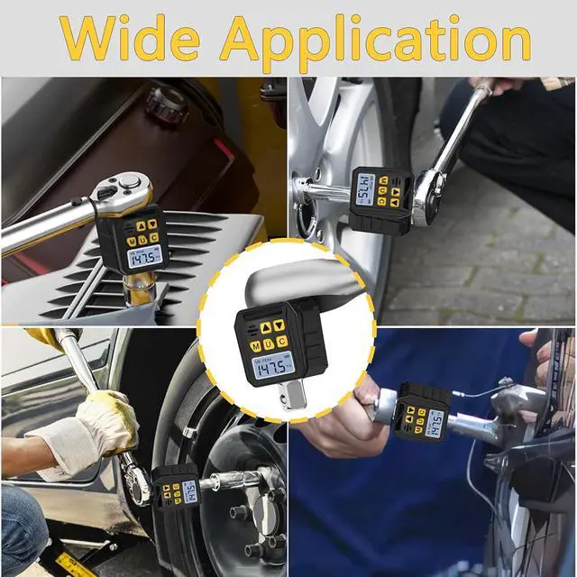 Alt view image 7 of 7 - 1/2 Drive Digital Torque Adapter, 7.38-147.5 Ft-lb/10-200 Nm Digital Torque Wrench Converter with 3/8" and 1/4" Adapters for Bicycle Motorcycle Car Repair