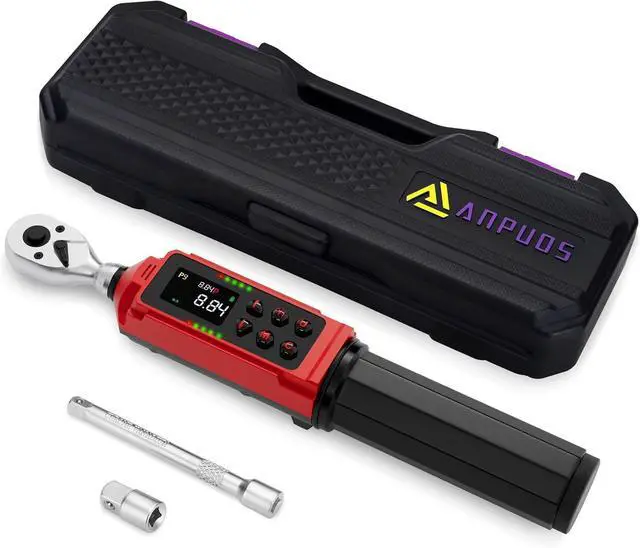 Main image of 1/4" Digital Torque Wrench, 0.13-8.84 Ft.lb/0.18-12 Nm, ±1% Accuracy | Bike Torque Wrench with Vibration, Buzzer & LED, 10 Presets, 500 Data, Peak/Track for Bicycle & Precision