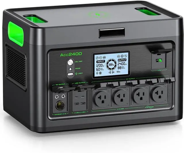 Main image of 2400W Portable Power Station 1843.2Wh Solar Generator for Home Use | with 4 AC Outlets, Fast Charging,Emergency Power Backup Battery UPS for Home Outage RV/Van Trip Camping