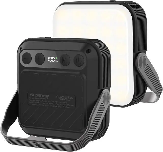 Main image of 20000mAh Rechargeable LED Camping Lantern - 1600LM, QC3.0 22.5W, 4 - Color Switch, IPX5 Waterproof - Perfect for Camping, Hiking & Emergency Situations(Black)