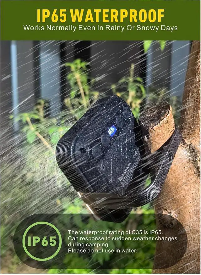 Alt view image 3 of 6 - 20000mAh Rechargeable LED Camping Lantern - 1600LM, QC3.0 22.5W, 4 - Color Switch, IPX5 Waterproof - Perfect for Camping, Hiking & Emergency Situations(Black)