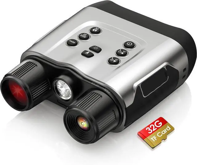 Main image of 4K Night Vision Goggles with 32GB Card, 9000mAh Battery for Camping | 3.2" HD Floating Display, 36MP Photo, 1312ft Range, 7-Level IR, 8X Digital Zoom, Backlight, Flashlight, Silver