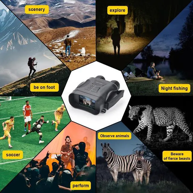 Alt view image 7 of 7 - Night Vision Goggles 4K Night Vision Binoculars Adults, Gifts for Men Him Husband Dad 2000mAh Fast Charging Battery,2.8'' HD Screen,2700FT Viewing Range for Camping Hunting & Security