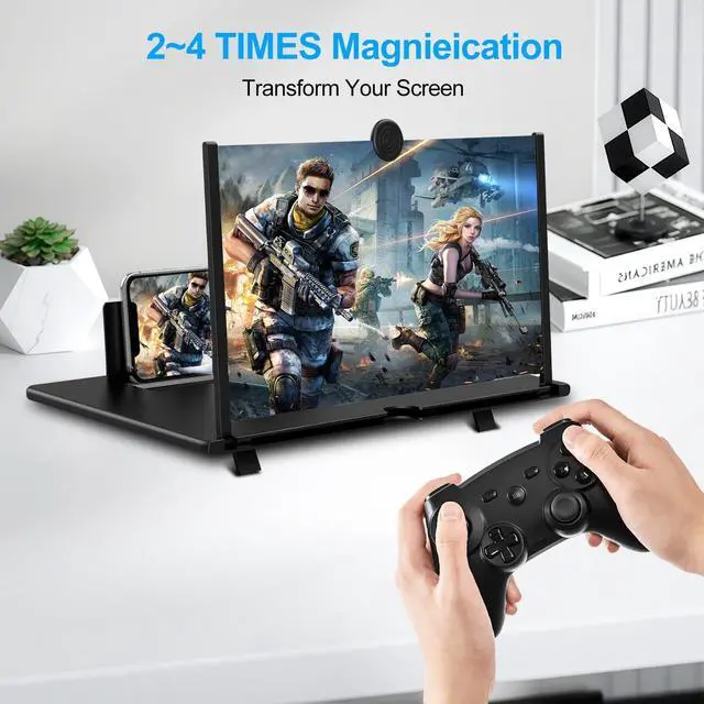 Alt view image 6 of 7 - 14 Inch Screen Magnifier for Smartphone | Foldable Phone Stand & Movie Amplifier, for Videos, and Gaming, Compatible with All Smartphones