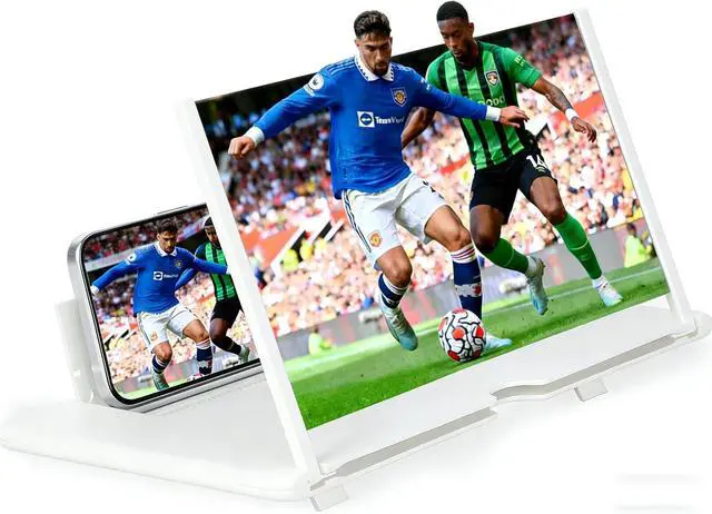 Main image of 16 Inch Phone Magnifier Screen, 3D HD Magnifying Projector Screen Enlarger for Movies, Videos and Gaming, Foldable Phone Stand with Screen Amplifier, Compatible with All Smartphones