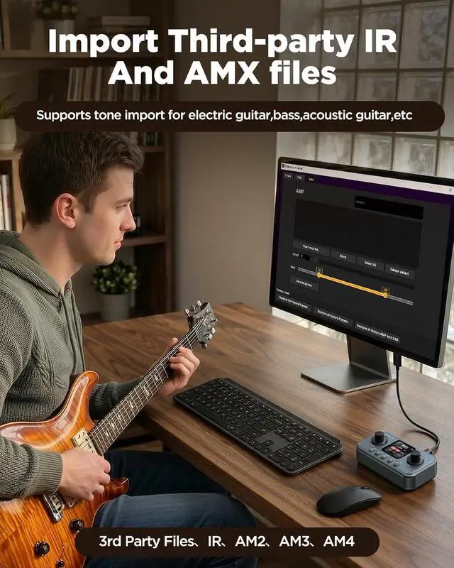 Alt view image 4 of 7 - P1 Portable Multi Effects Guitar Pedals, 80+ Effects, Rechargeable | Built-in Tuner Multi Effects Processor for Guitar/Bass,Amp Modeling, Mobile APP & PC Editing,OTG Recording & IR Loading