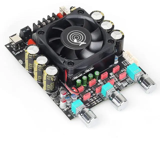 Main image of ZK-3002T 300W+300W Bluetooth Digital Amplifier Board TPA3255 Chip 2.0 Channel with Bluetooth/3.5mm AUX Input/USB Input,with Treble and Bass Adjustment